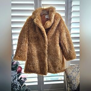 H&M faux fur fluffy coat size small